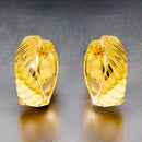 BRINCO DE ARGOLINHA ARTICULADA DETALHADA BANHADO A OURO 18K