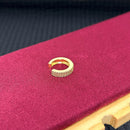 PIERCING FAKE COM ZIRCÔNIAS BANHADO A OURO 18K