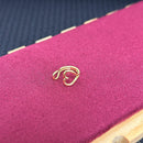 PIERCING FAKE CORAÇÃO DESING BANHADO A OURO 18K