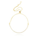 PULSEIRA AJUSTÁVEL DE RIVIERA CRISTAL (2MM) - BANHO OURO 18K