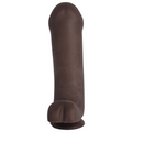 Prótese Marrom com Ventosa em Realistic Skin 100% Cyber Skin – 25x6,5 cm – Bruce - UPPER TOYS