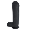 Prótese Preta com Ventosa em Realistic Skin 100% Cyber Skin – 25x6,5 cm – Bruce - UPPER TOYS