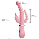 Vibrador 3 em 1 Feminino Recarregável – Estímulo Clitoriano, Anal e Ponto G