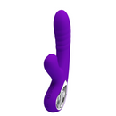Vibrador Recarregável Ponto G com Alça Metalizada e Estimulador Clitoriano – PRETTY LOVE JERSEY