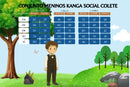 Conjunto Meninos Kanga Social Preto Colete