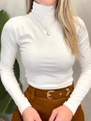 Blusa em Ribana Manga Longa Térmica com Gola Alta Brenda Ref. 1529