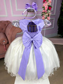 Vestido Marie Saia Off Peito Florido Lilas