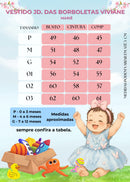 Vestido Marie Jardim das Borboletas Azul Bebe Viviane