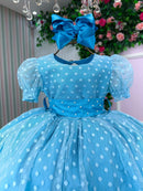 Vestido Marie Azul Tiffany Bolinhas