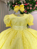 Vestido Marie Amarelo Bolinhas