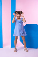 Vestido Blogueirinha Jojo Flor Azul