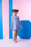 Vestido Blogueirinha Jojo Flor Azul