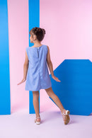 Vestido Blogueirinha Jojo Flor Azul
