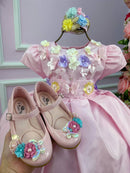Vestido Miss Sweet Jardim Encantado Rosa Bebe
