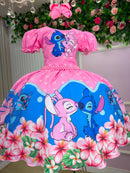 Vestido Tematico Luxo Stitch e Angel Modelo 3