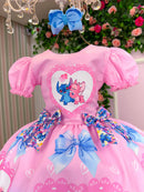 Vestido Tematico Luxo Stitch e Angel Modelo 4