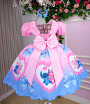 Vestido Tematico Luxo Stitch e Angel Modelo 4