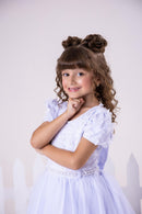 Vestido Infantil Menina Bonita Betania Branco