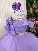 Vestido Banana Club Longo Doce Elegancia Lilas