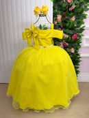 Vestido Banana Club Longo Doce Elegancia Amarelo