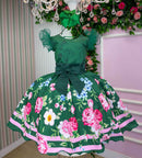 Vestido Marie Flor de Natal Verde