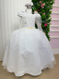 Vestido Banana Club Longo Diamante Branco