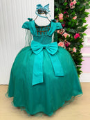 Vestido Banana Club Longo Diamante Verde Jade