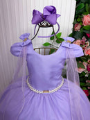 Vestido Banana Club Longo Diamante Lilas