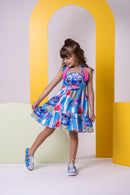 Vestido Temáticos Ysa Kids Stitch Azul