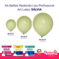 Kit 3 Pacotes Balões Bexigas Redondo Liso Profissional – 5" , 9" e 16" – Art Latex