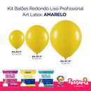 Kit 3 Pacotes Balões Bexigas Redondo Liso Profissional – 5" , 9" e 16" – Art Latex