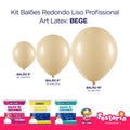 Kit 3 Pacotes Balões Bexigas Redondo Liso Profissional – 5" , 9" e 16" – Art Latex