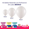 Kit 3 Pacotes Balões Bexigas Redondo Liso Profissional – 5" , 9" e 16" – Art Latex