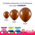 Kit 3 Pacotes Balões Bexigas Redondo Liso Profissional – 5" , 9" e 16" – Art Latex