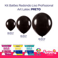 Kit 3 Pacotes Balões Bexigas Redondo Liso Profissional – 5" , 9" e 16" – Art Latex