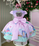 Vestido Infantil Temático Kids Sereia - Fundo do Mar