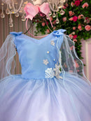 Vestido Princesa Belli Tematico Sereia - Ariel - Fundo do Mar