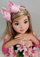 Tiara Belli Laço Rosa Bebe