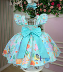 Vestido Tematicos Kids Fundo do Mar - Sereia Ariel Modelo 2 Tiffany