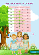 Vestido Tematicos Kids Fundo do Mar - Sereia Ariel Modelo 2 Tiffany