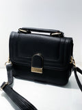 Bolsa Média Quadrada em Couro Sintético com Alça Ref. 1626