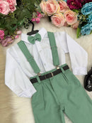 Conjunto Miss Cherry Vitor Suspensorio Verde