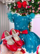 Vestido Marie Floco De Neve Verde - Natal