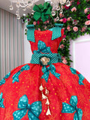 Vestido Marie Alegria de Natal Vermelho