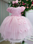 Vestido Menina Bonita Yasmin Rosa Bebe