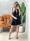 Conjunto em Alfaiataria Sensoriale Max Colete de Bico e Shorts Andrea Ref. 1659