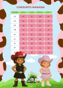 Kit Conjunto Blogueirinha Boiadeira Maraisa Jeans Preto + Chapeu