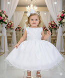 Vestido Marie Jardim das Borboletas Branco Viviane