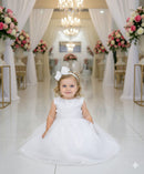 Vestido Marie Jardim das Borboletas Branco Viviane