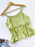 Blusa em Viscolinho Alça fina com Renda Maria Ref. 1681